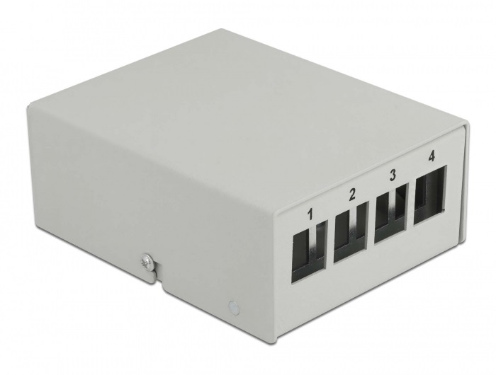 Delock 43407 4 portos szürke Keystone próbapanel
