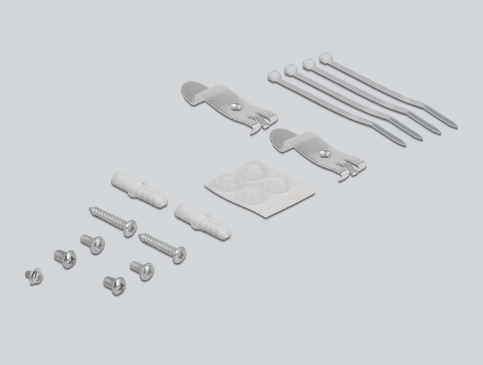 Delock 43407 4 portos szürke Keystone próbapanel