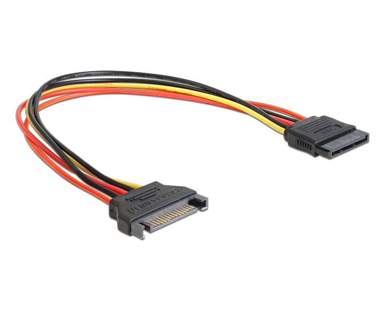 Delock 60131 SATA 15 Pin apa > SATA 15 Pin anya 30 cm hosszabbító tápkábel