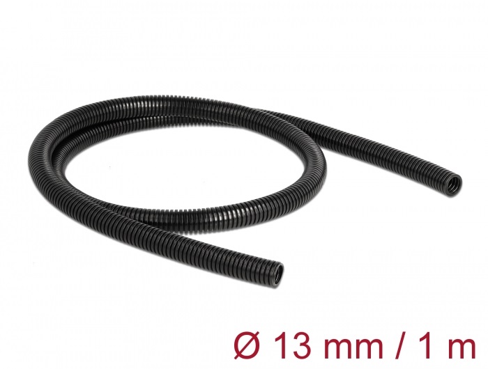 Delock 60457 1mx13mm fekete kábelvédő borítás