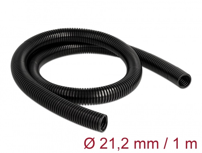 Delock 60458 1mx21,2mm fekete kábelvédő borítás
