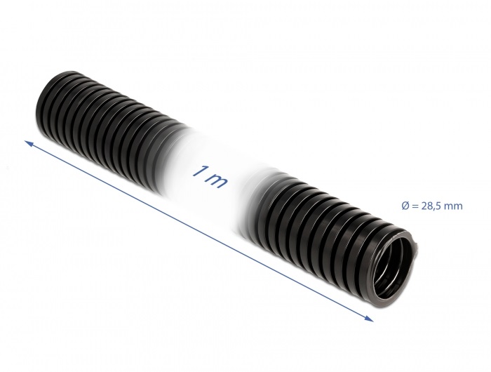 Delock 60459 1mx28,5mm fekete kábelvédő borítás
