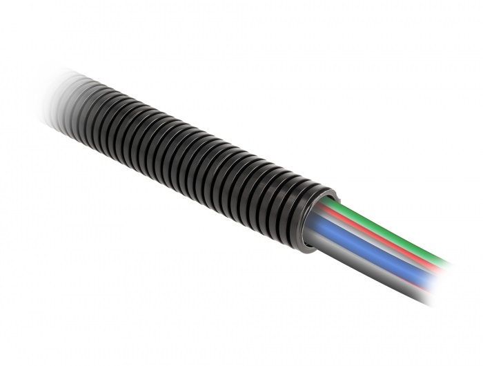 Delock 60460 1mx34,5mm fekete kábelvédő borítás