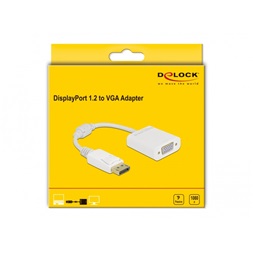 Delock 61007 DisplayPort 1.2 apa - VGA anya passzív fehér adapter