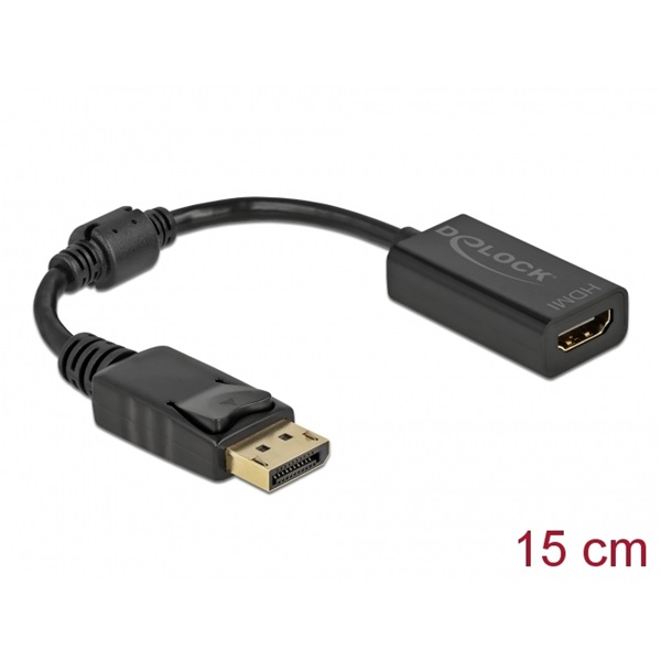 Delock 61011 DisplayPort 1.1 apa - HDMI anya passzív fekete adapter