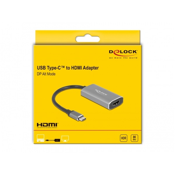Delock 62632 USB Type-C apa > HDMI anya 8K HDR adapter