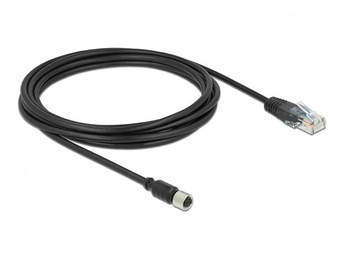 Delock 63165 2,8m Navilock M8 anya - RJ45 apa vízálló kábel