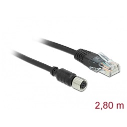 Delock 63165 2,8m Navilock M8 anya - RJ45 apa vízálló kábel