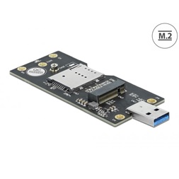 Delock 63166 M.2 B kulcs SIM nyílással USB 3.0 átalakító