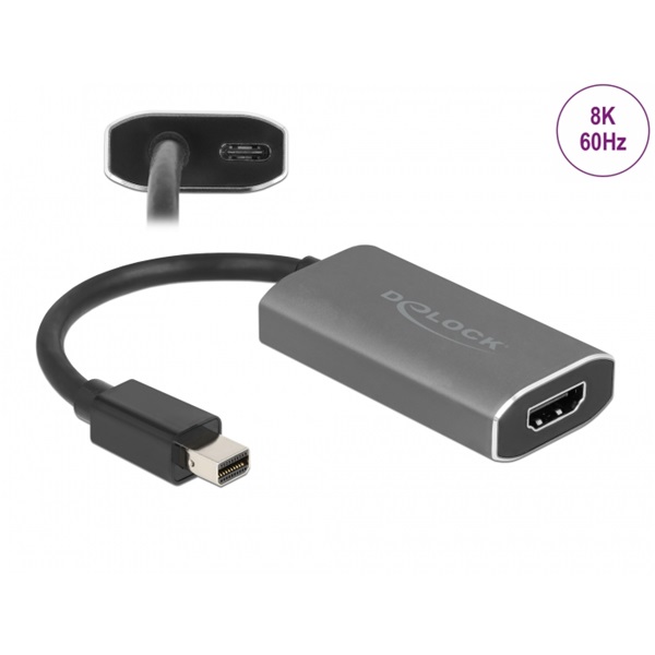 Delock 63200 mini DisplayPort 1.4 apa - HDMI 8K HDR anya aktív adapter