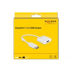 Delock 63586 DisplayPort 1.2 apa - HDMI 4K anya aktív fehér adapter