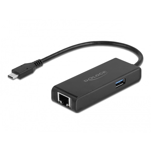 Delock 63826 USB-C apa - USB-A + Gigabit LAN adapter