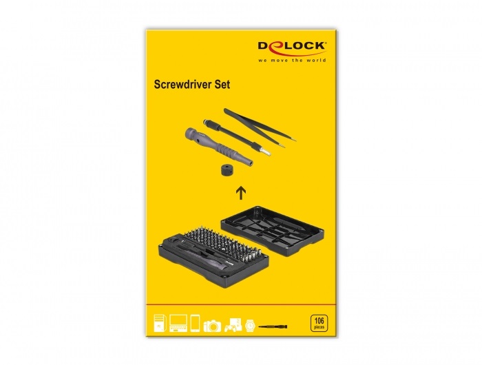 Delock 64127 106db-os precíziós csavarhúzófej készlet