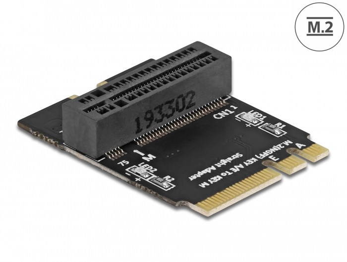 Delock 64137 M.2 A+E-key apa - M-key csatlakoztató karral döntött adapter