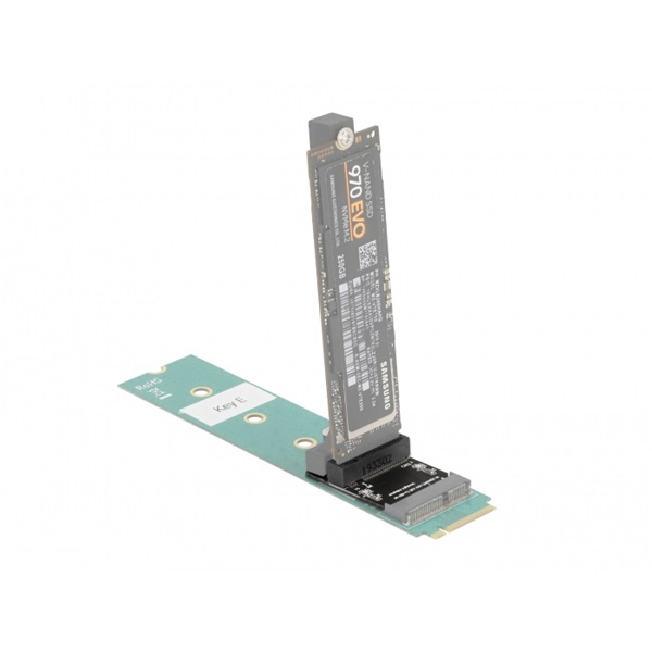 Delock 64137 M.2 A+E-key apa - M-key csatlakoztató karral döntött adapter