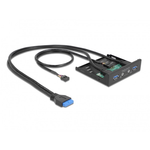 Delock 64150 2xUSB-A 3.2 Gen 1 + HD-Audio 3,5" beépíthető panel