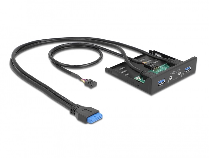 Delock 64150 2xUSB-A 3.2 Gen 1 + HD-Audio 3,5" beépíthető panel