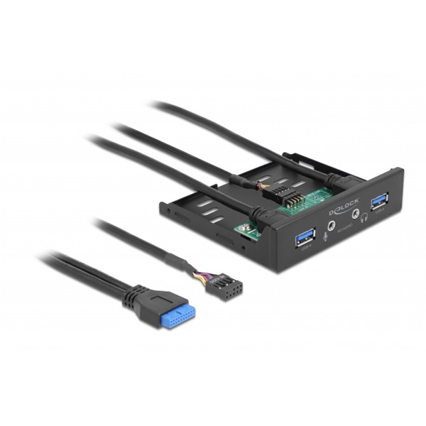 Delock 64150 2xUSB-A 3.2 Gen 1 + HD-Audio 3,5" beépíthető panel