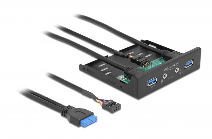 Delock 64150 2xUSB-A 3.2 Gen 1 + HD-Audio 3,5" beépíthető panel