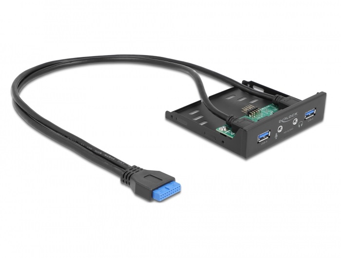 Delock 64150 2xUSB-A 3.2 Gen 1 + HD-Audio 3,5" beépíthető panel