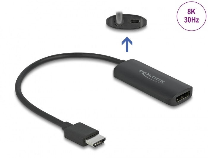 Delock 64213 HDMI-A/DisplayPort 8K adapter