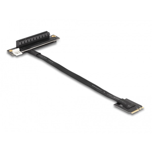 Delock 64219 M.2 kulcs A+E/PCIex8 NVMe hajlított 20 cm hosszú kábellel adapter