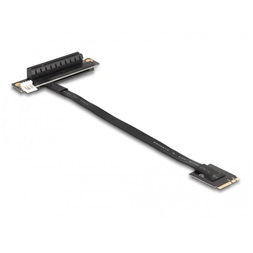 Delock 64219 M.2 kulcs A+E/PCIex8 NVMe hajlított 20 cm hosszú kábellel adapter