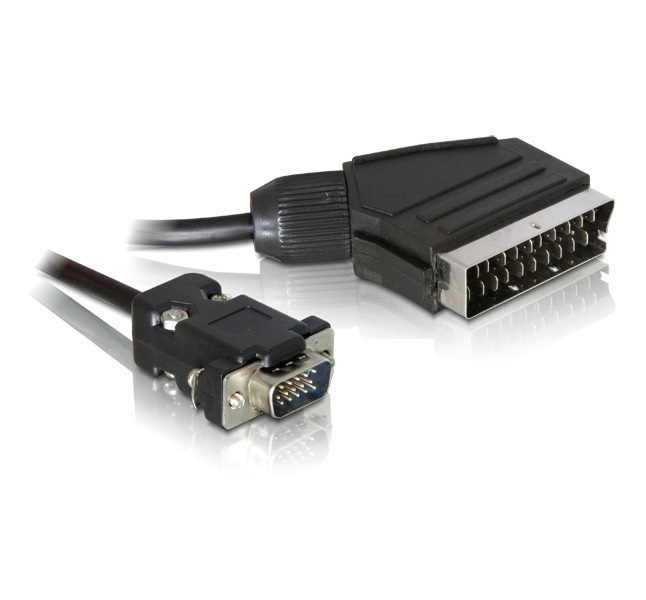 Delock 65028 SCART kimenet - VGA bemenet video 2 m kábel
