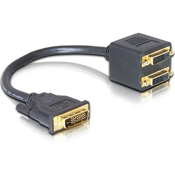 Delock 65051 DVI25 apa/2x DVI25 anya adapter