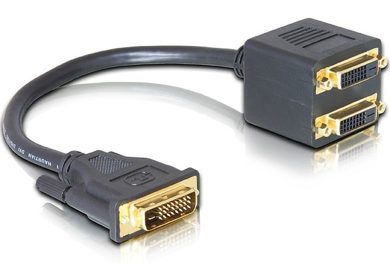 Delock 65051 DVI25 apa/2x DVI25 anya adapter