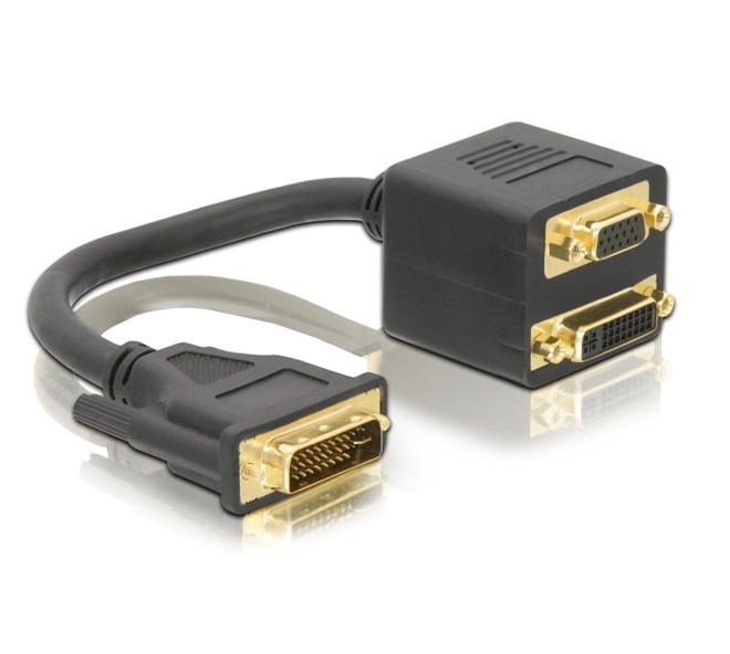 Delock 65052 DVI29 apa > DVI29 + VGA anya adapter
