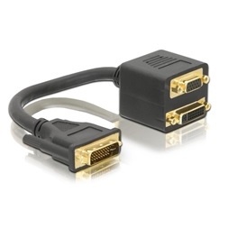 Delock 65052 DVI29 apa > DVI29 + VGA anya adapter