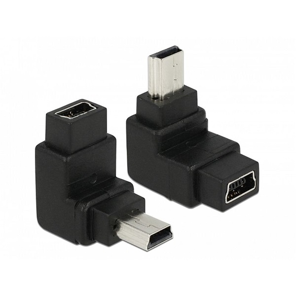 Delock 65096 USB-B mini 5tűs apa/anya derékszögű adapter