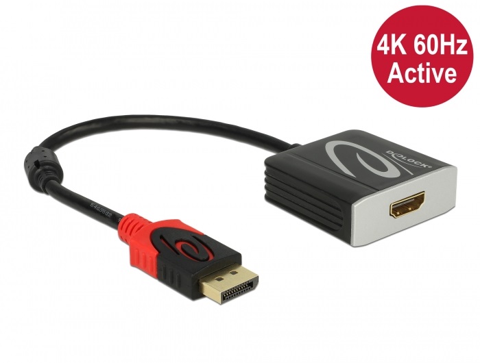 Delock 65207 Aktív DisplayPort 1.4 - HDMI átalakító 4K 60 Hz (HDR)