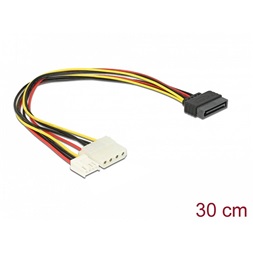 Delock 65227 15 tűs SATA (apa)/4 tűs Molex (anya) + 3,5" floppy Y hálózati kábel