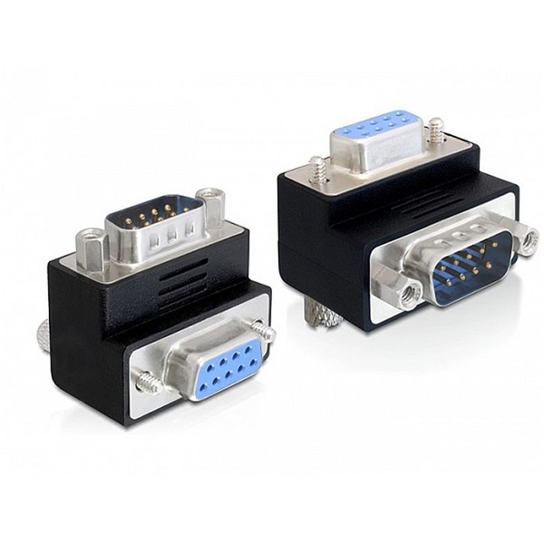 Delock 65267 Sub-D 9 tűs apa/9tűs anya fekete adapter