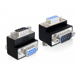 Delock 65267 Sub-D 9 tűs apa/9tűs anya fekete adapter