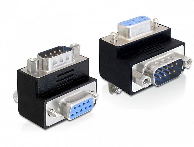 Delock 65267 Sub-D 9 tűs apa/9tűs anya fekete adapter