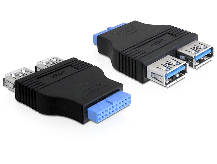 Delock 65324 USB 3.0 anya/2xUSB 3.0 anya adapter