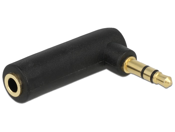 Delock 65364 3 pólusú Jack 3,5mm apa - anya hajlított hosszabbító adapter