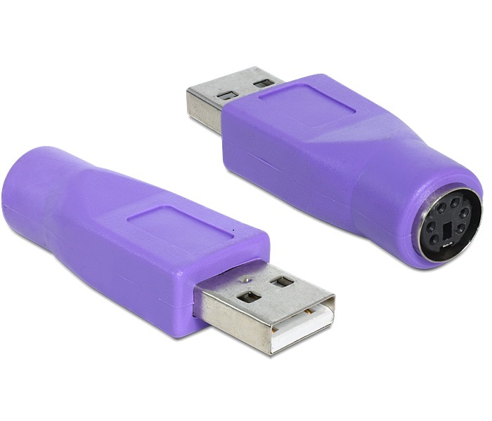 Delock 65461 PS/2 anya > USB-A apa adapter