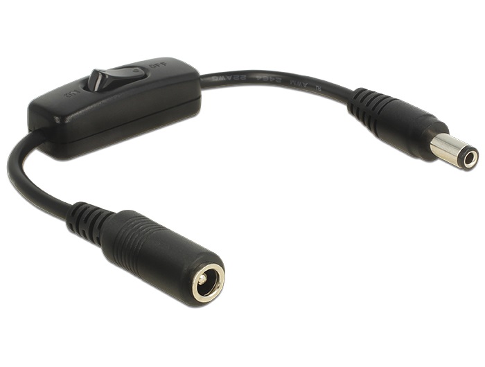 Delock 65497 5,5x2,5 mm csatlakozódugós DC-adapterkábel