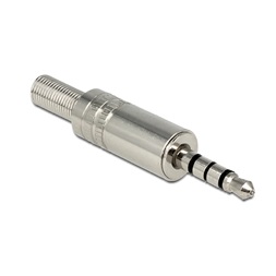 Delock 65546 hajlítás-védelemmel ezüst 3.5 mm sztereó csatlakozódugasz