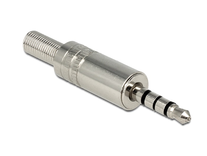 Delock 65546 hajlítás-védelemmel ezüst 3.5 mm sztereó csatlakozódugasz