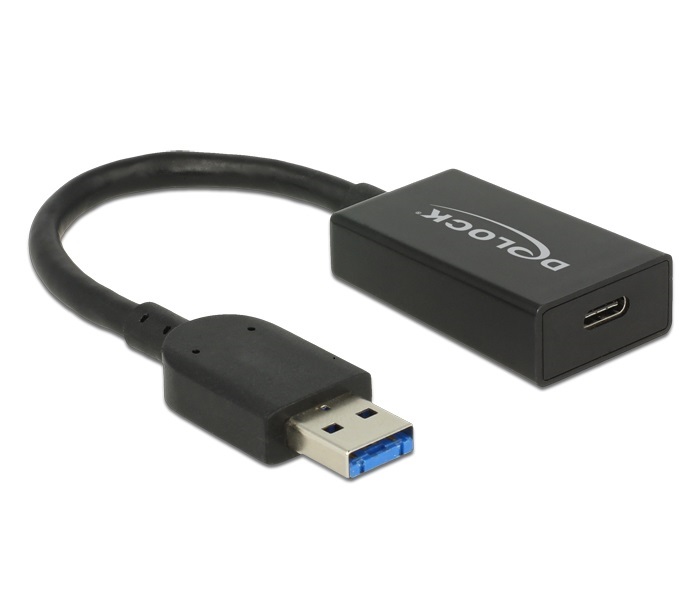Delock 65698 USB 3.1 Gen 2 A-típusú csatlakozódugó > USB Type-C típusú csatlakozóhüvely aktív átalakító
