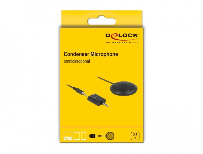 Delock 65873 3x3,5mm sztereó jack adapteres mindenirányú konferencia mikrofon