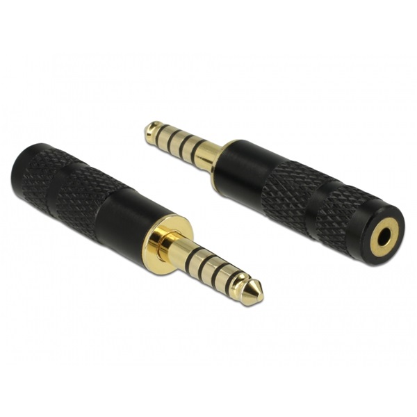 Delock 65897 4,4 mm 5 tűs sztereó jack apa/2,5 mm 4 tűs sztereó jack anya átalakító