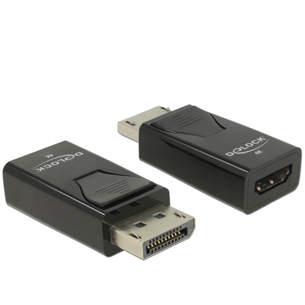 Delock 66234 Displayport 1.2/HDMI 4K passzív fekete adapter
