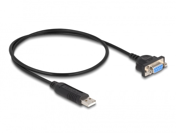 Delock 66453 USB 2.0 soros RS-232 adapterhez kompakt soros konnektor házzal 50 cm FTDI