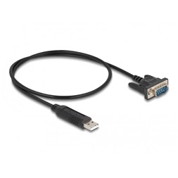 Delock 66461 USB 2.0 soros RS-232 adapterhez kompakt soros konnektor házzal 50 cm FTDI
